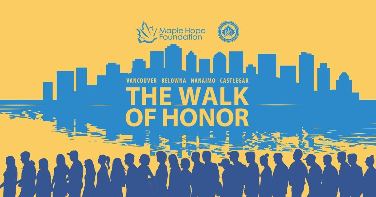 Four cities in B.C. teamed up on Saturday, to honour and pay respects to the heroes of Ukraine.