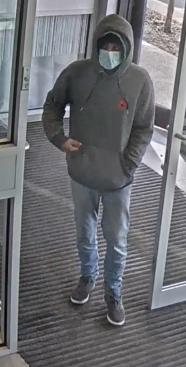 Photos of a man who police believe robbed a southeast Edmonton bank at 2:35 p.m. on Oct. 30, near Ellerslie Road and 50 Street.