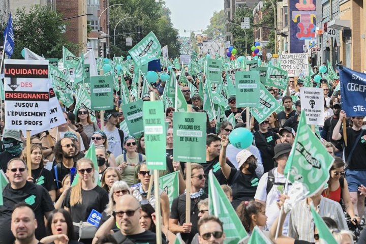 Hundreds of thousands of Quebec public sector workers on strike today