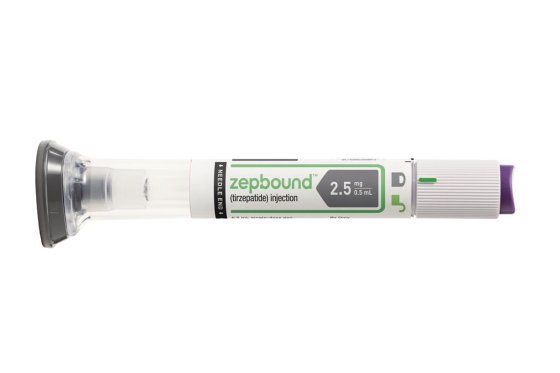 This image provided by Eli Lilly on Wednesday, Nov. 8, 2023 shows packaging for their new drug Zepbound. The new version of the popular diabetes treatment Mounjaro can be sold as a weight-loss drug, the U.S. Food and Drug Administration announced Wednesday.