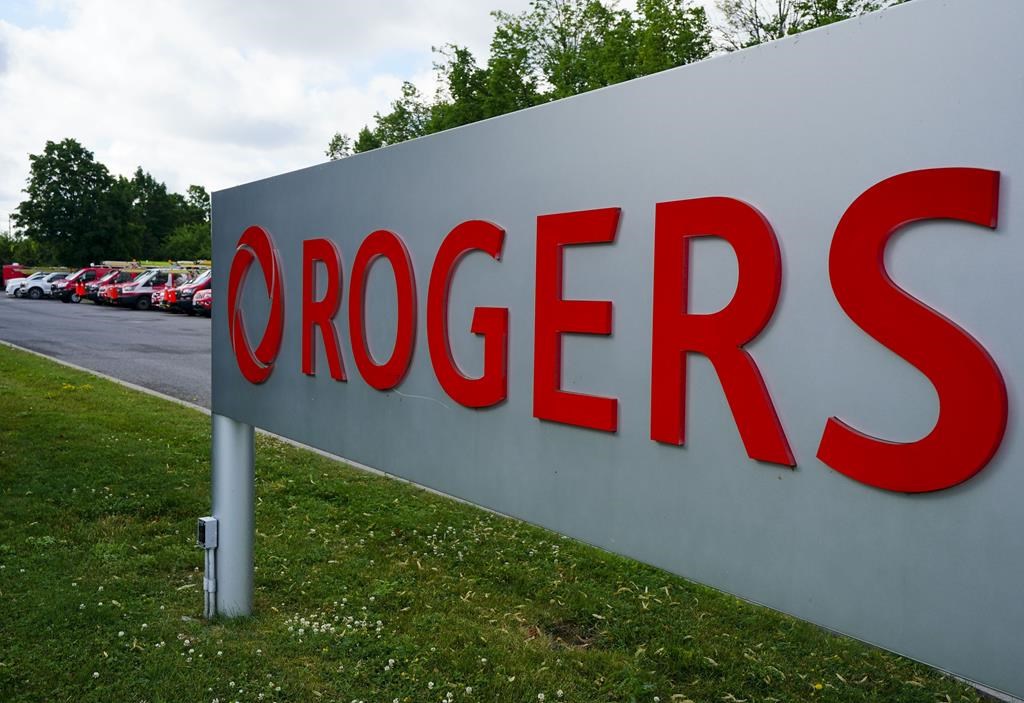 Rogers Communications Inc. has reached a tentative agreement with the union representing nearly 300 striking workers in Metro Vancouver after contract talks broke down and the company issued a lock-out notice earlier this month. Rogers signage is pictured in Ottawa on Tuesday, July 12, 2022.