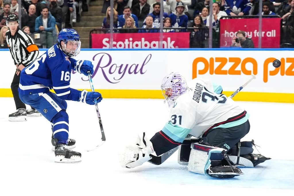 Marner leads Leafs to 4-3 shootout win over Kraken