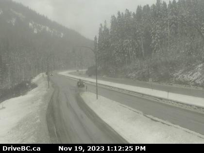 DriveBC webcam shows the scene of a vehicle incident from Sunday morning has been cleared. 