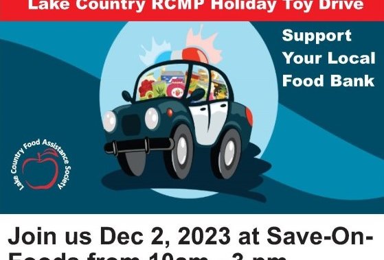 Lake Country RCMP помага за облекчаване на празничния стрес чрез годишна кампания за играчки и храна