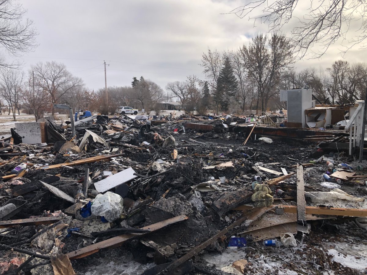 Manitoba RCMP say this home in the West St. Paul municipality was destroyed by arson Tuesday morning.