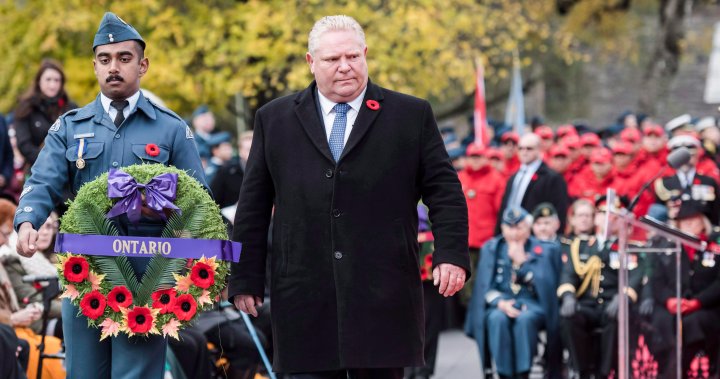 Senior Ontario politicians pay respect on Remembrance Day
