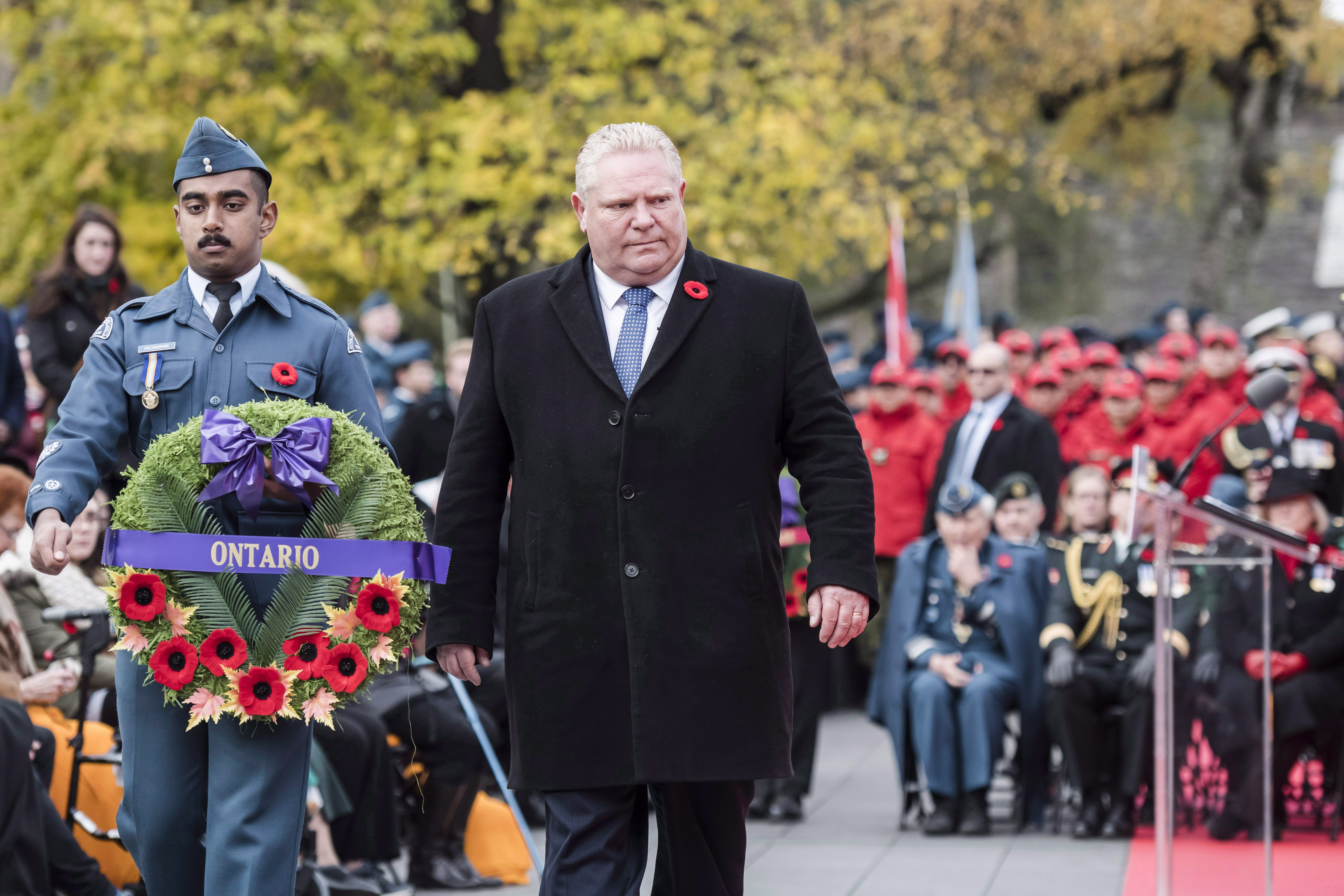 Senior Ontario politicians pay respect on Remembrance Day