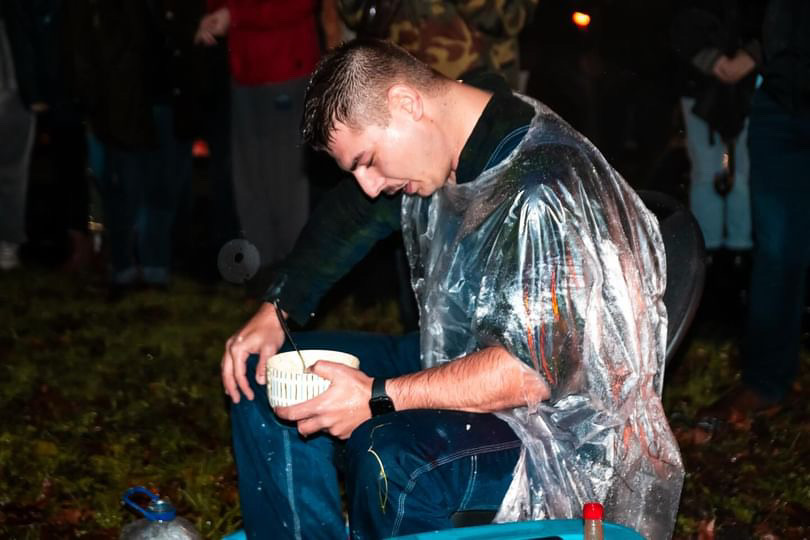 Riley Merry said he ‘committed to the bit’ after a poster advertising his potato salad challenge went viral.