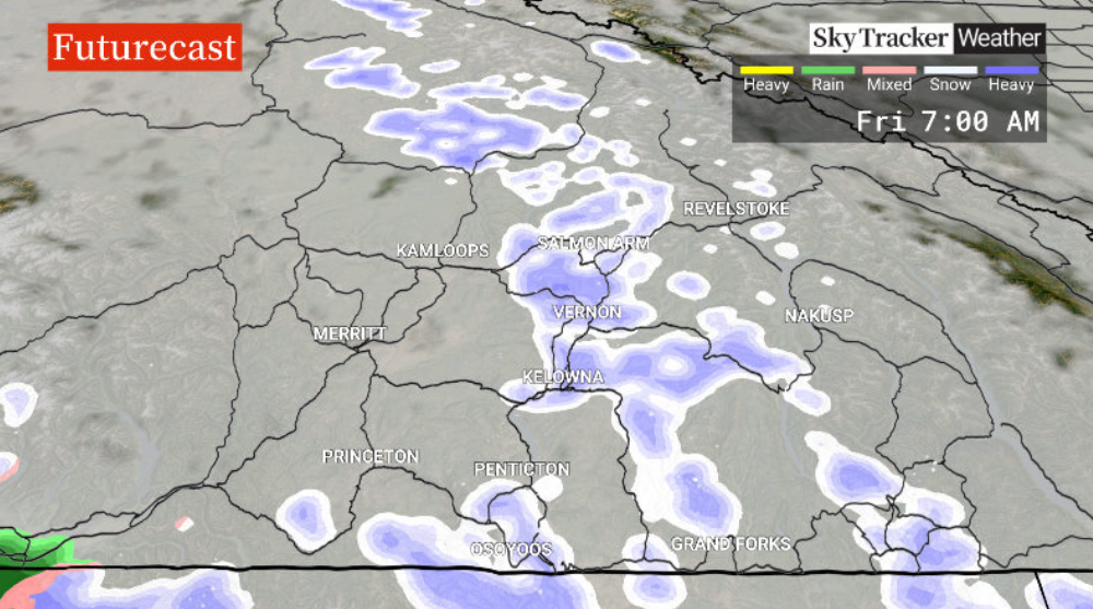 First flurries of the season possible in the valley bottom to kickoff December on Friday.