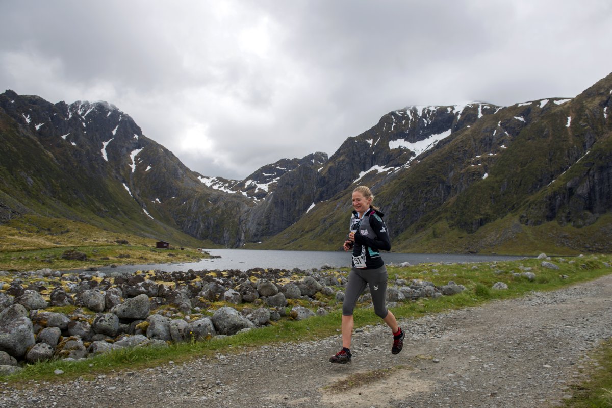 Joasia Zakrzewski from Scotland competes in the first ever The Arctic Triple - Lofoten Ultra-Trail on June 4, 2016 in Svolvaer, Norway.
