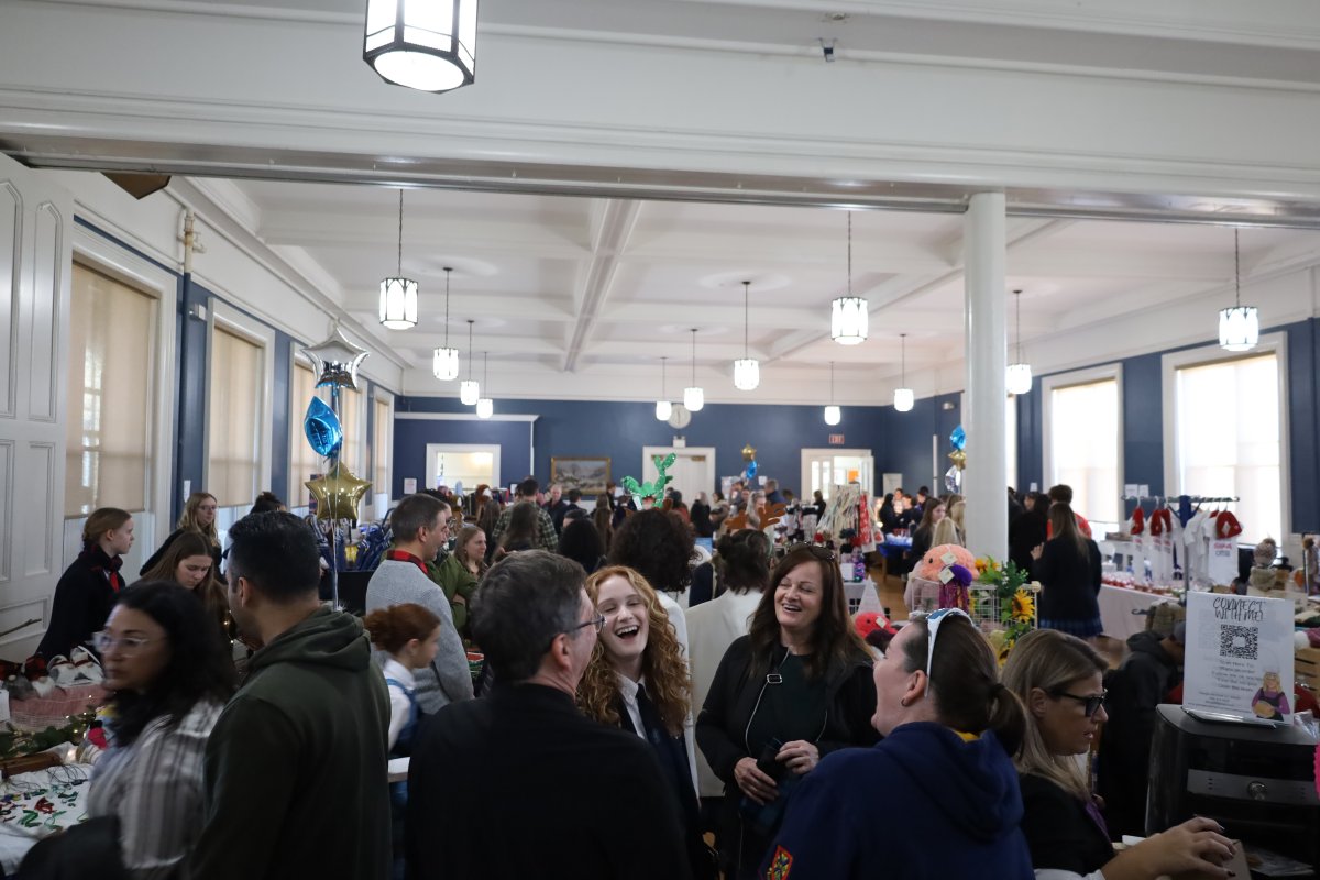 Staff, students and visitors gather at the annual Trafalgar Castle School Holiday Market on Nov. 18 2023