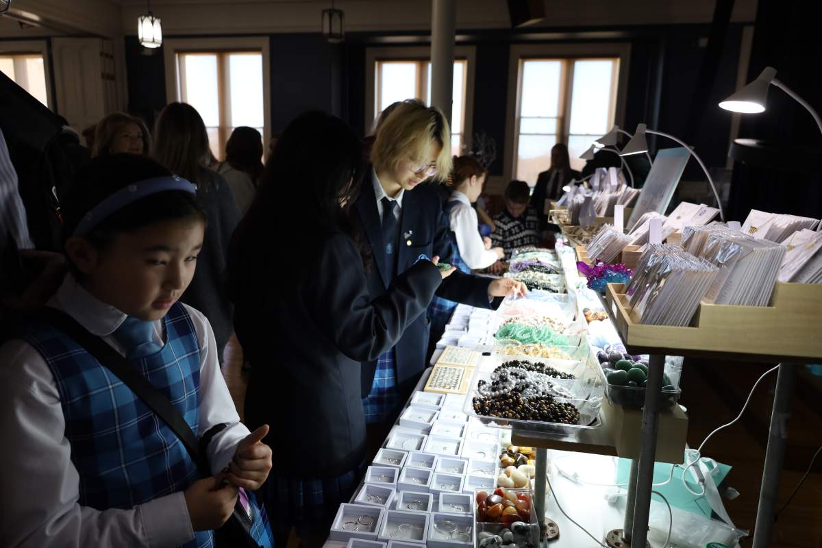 Staff and students at annual Trafalgar Castle School Holiday Market