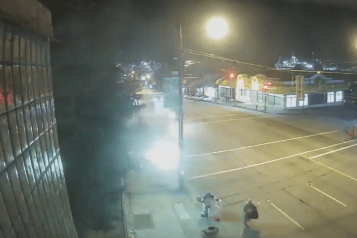 Video appears to show people shooting fireworks at people in Vancouver on Halloween