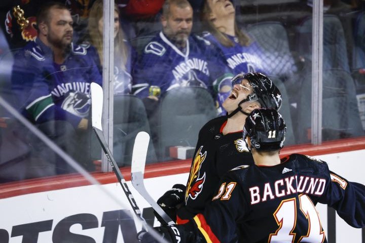 Huberdeau ends scoring drought as Flames win 5-2 over the Canucks
