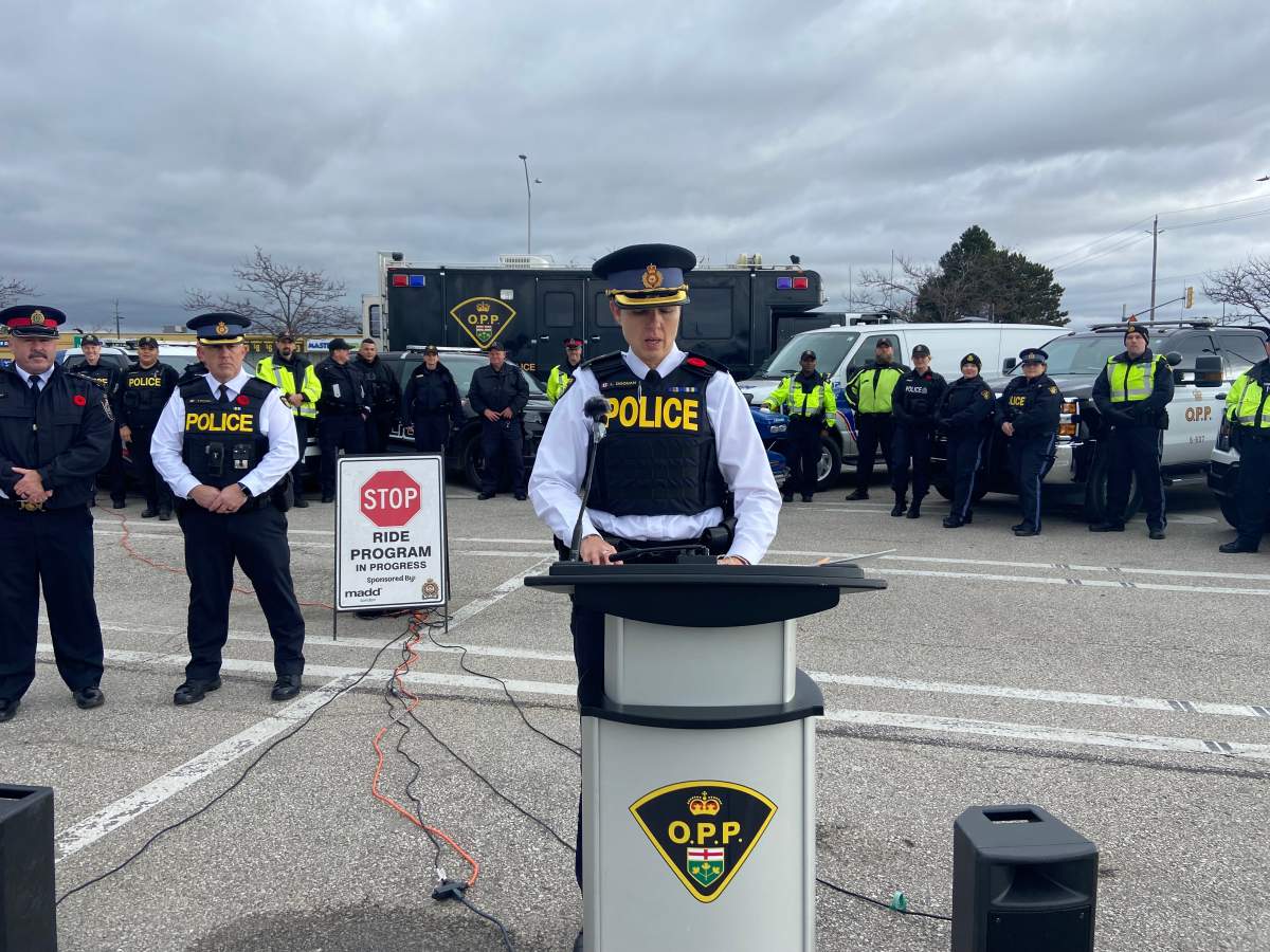 Lori Doonan, superintendent of West Region OPP, in London, Ont., on Tuesday, Nov. 7, 2023.