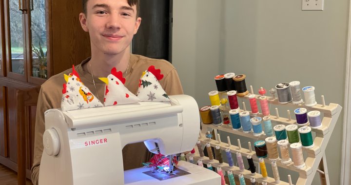 N.B. тийнейджър развива страст към шиенето на „Коледни пилета“