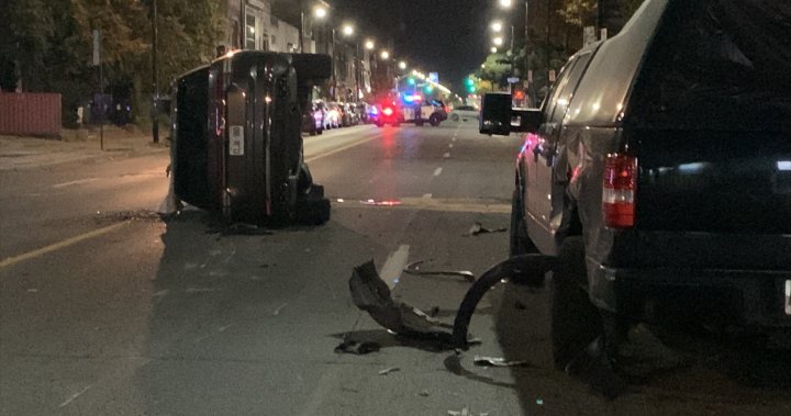 多辆停放的车辆在多伦多被撞，司机因酒驾被逮捕