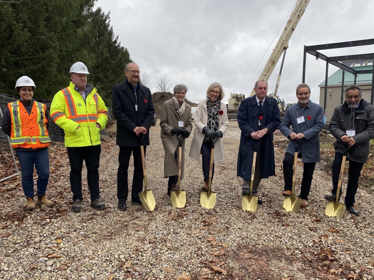A groundbreaking ceremony was held at the site of the new Morwick Groundwater Research Centre at the University of Guelph.