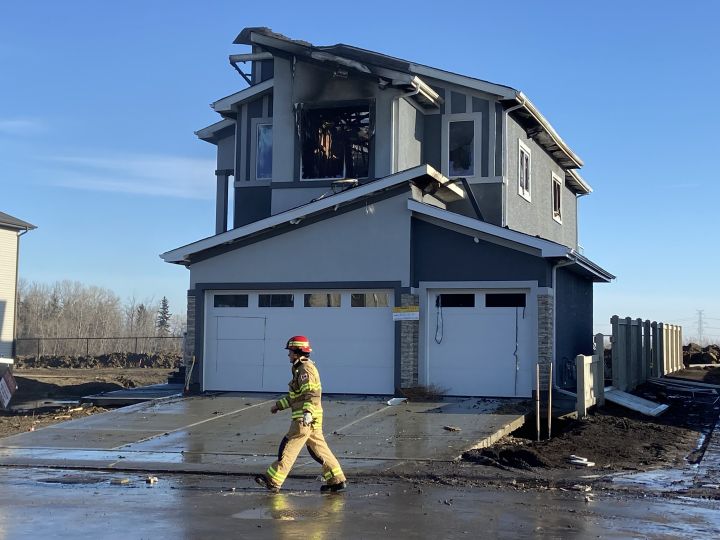 A spokesperson for Edmonton Fire Rescue Services said someone called 911 at 5:40 a.m. to report a blaze in the area of 16th Avenue and 12th Street on Monday.