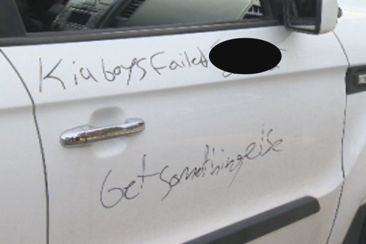Online trend believed to have sparked vehicle vandalism in Summerland, B.C.