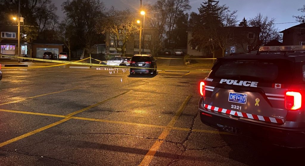 Toronto Police on scene of following a stabbing on Nov. 21, 2023.