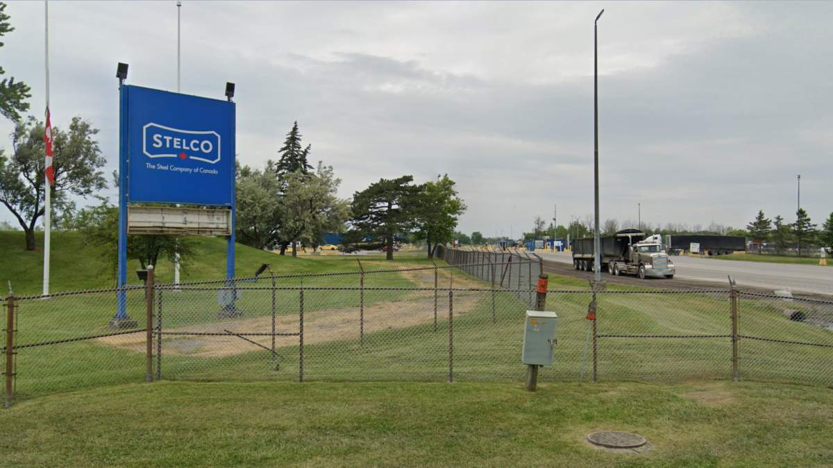 A photo of Stelco's Lake Erie Works facility in Nanticoke, Ont.