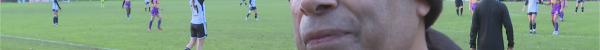 Sukhdev Johal stands on the touchline of The Old Spotted Ground soccer stadium during a game between Clapton Community Football Club and Fulham FC.