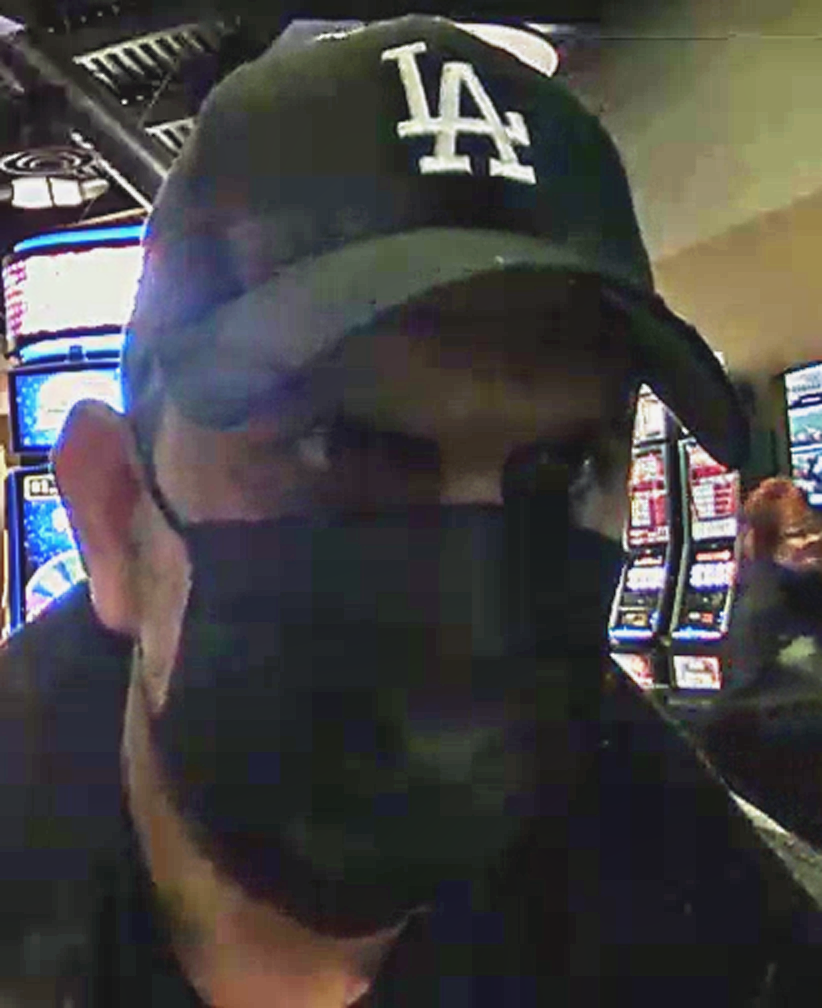 The suspect in an armed robbery at Century Casino in St. Albert on Nov. 12, 2023.