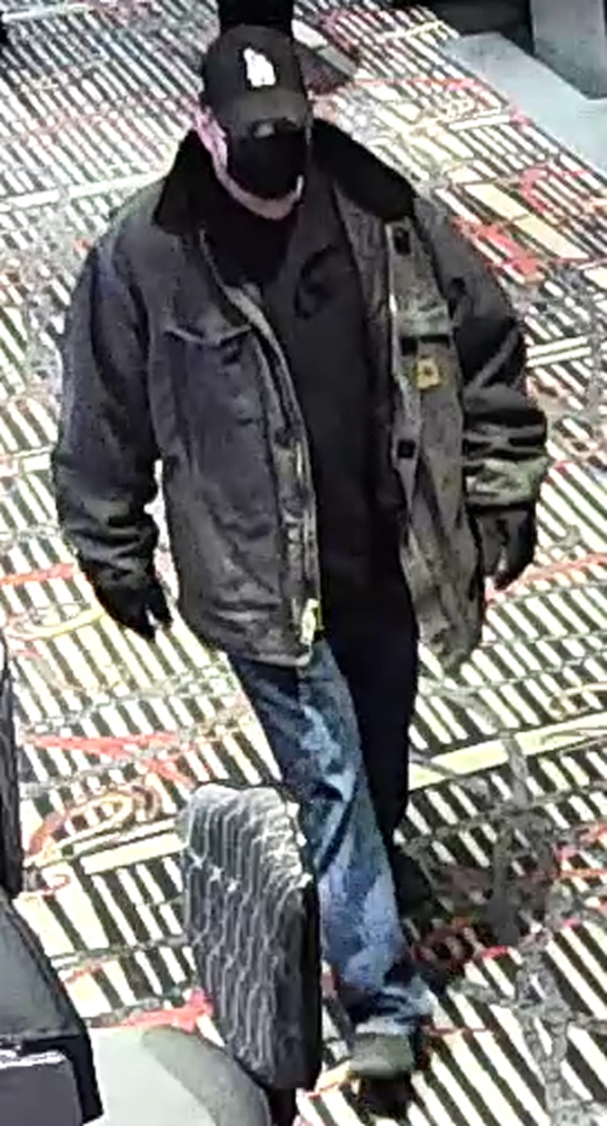 The suspect in an armed robbery at Century Casino in St. Albert on Nov. 12, 2023.