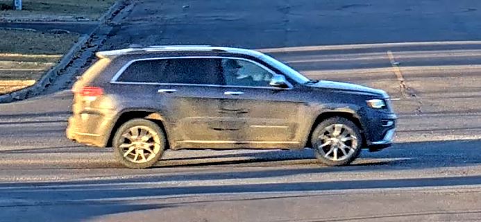 The suspect vehicle in armed robbery at Century Casino in St. Albert on Nov. 12, 2023.