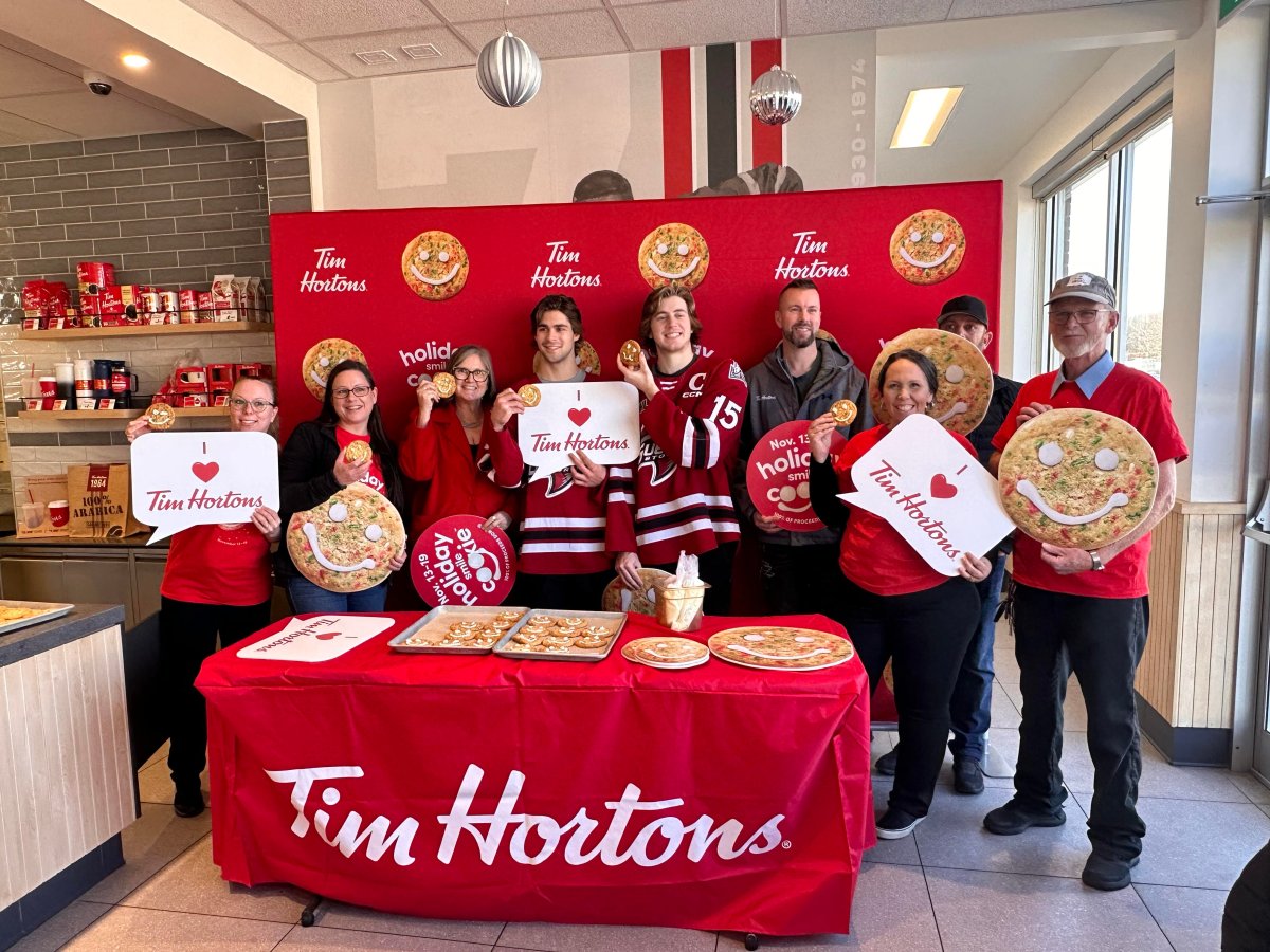 The official launch of the Tim Horton's Holiday Smile Cookie campaign in Guelph.