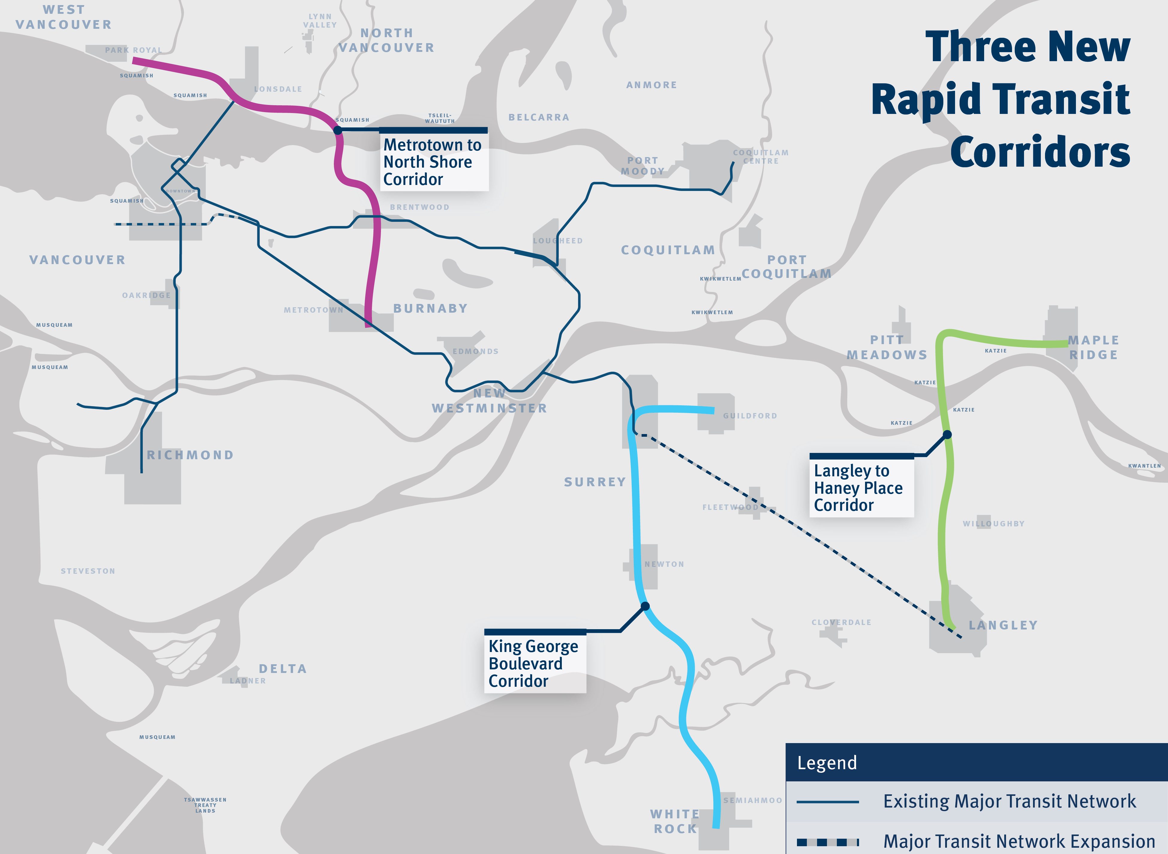 TransLink unveils first 3 planned new Bus Rapid Transit routes