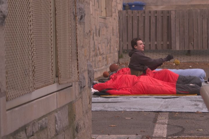 ‘Eye-opening experience’: High school students spend the night outside