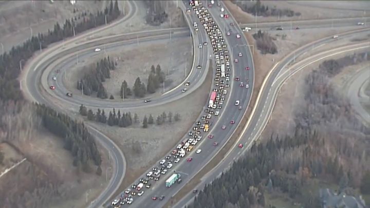 Crash on Edmonton’s Whitemud Drive leads to significant traffic backups