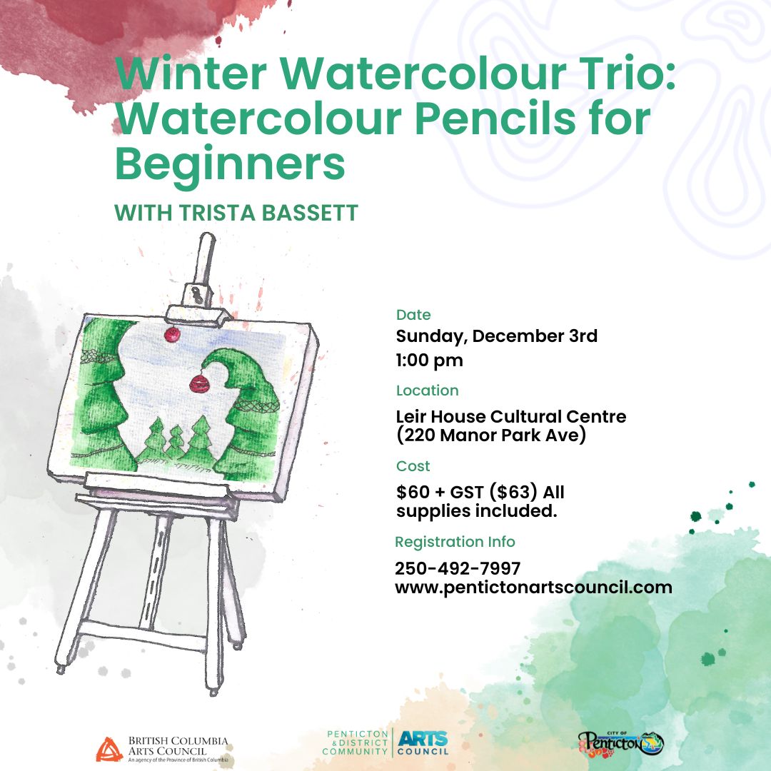 Winter Watercolour Trio: Watercolour Pencils for Beginners with Trista Bassett - image