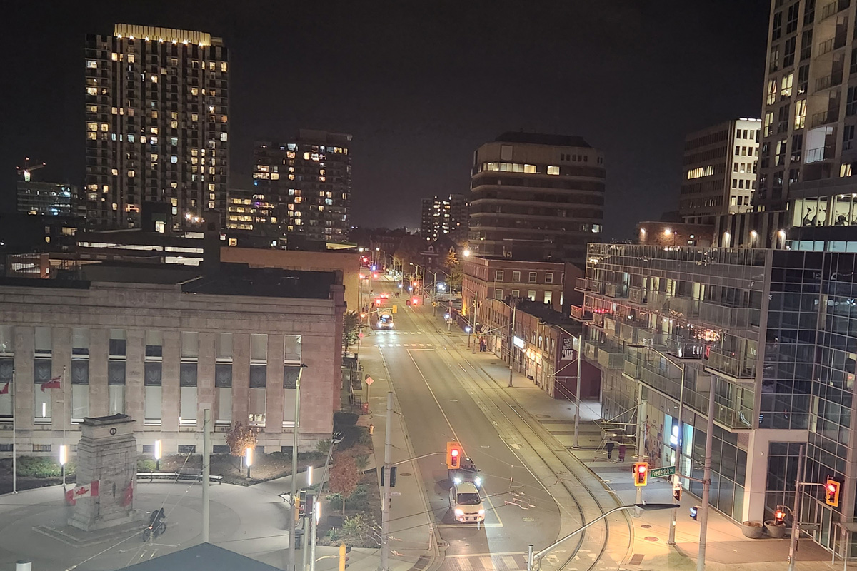 A view of Duke Street in downtown Kitchener.