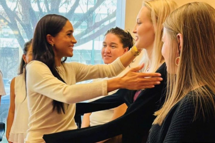 Duchess of Sussex Meghan Markle visits Vancouver teen girl charity