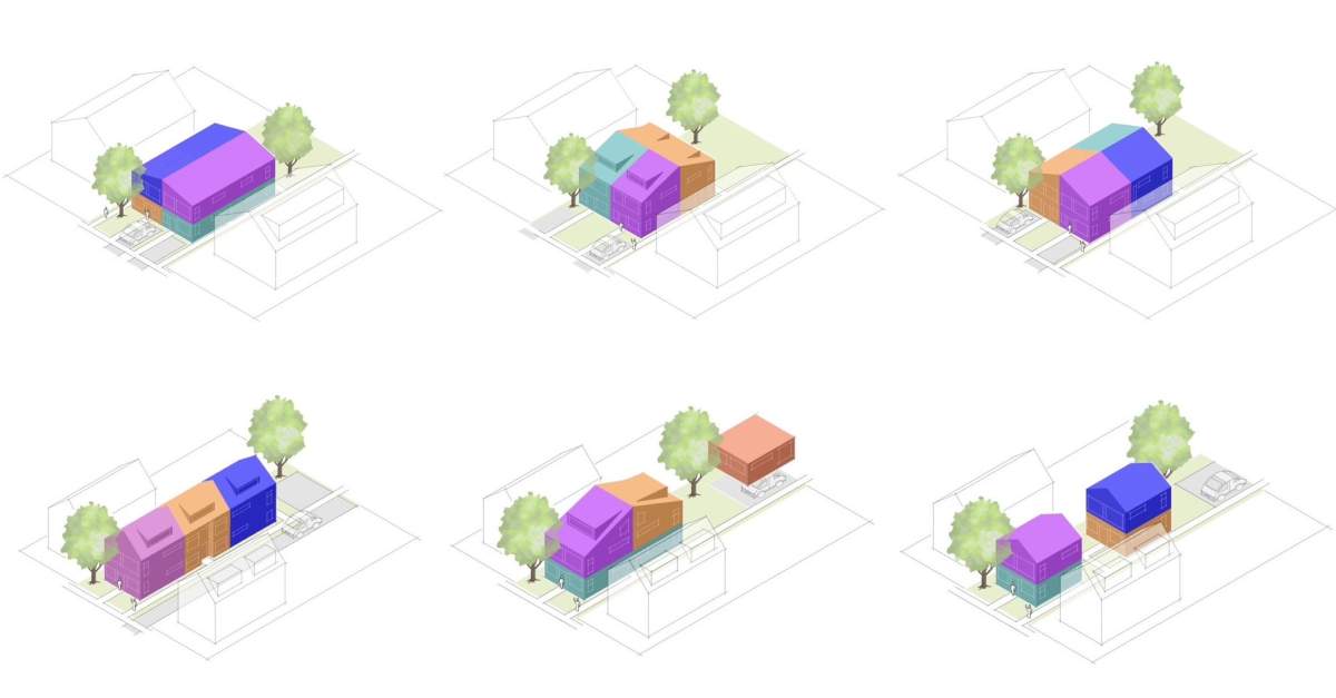 An example of potential standardized housing types that could be created by a new provincial government program. 