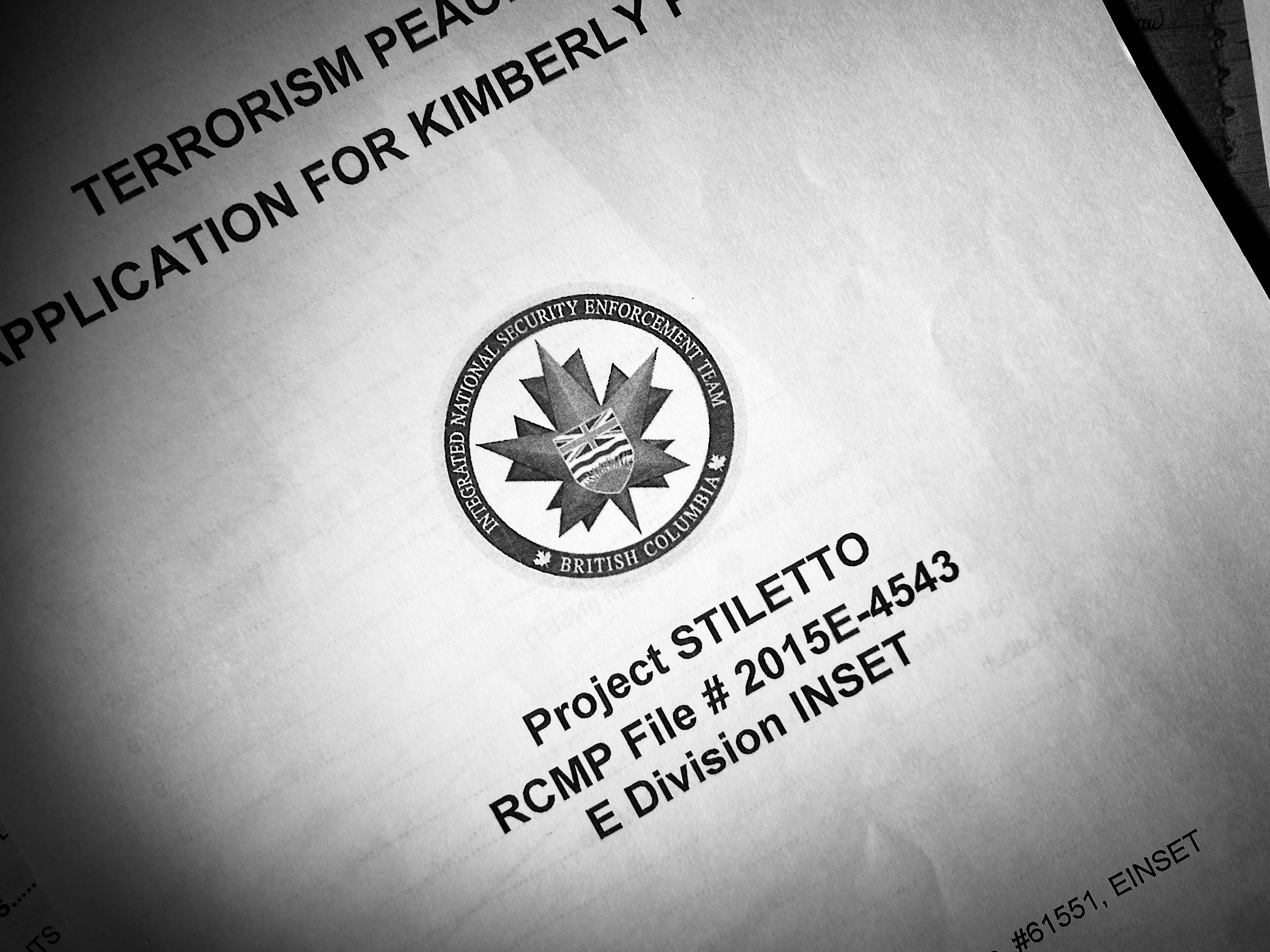 The RCMP investigation into Kimberly Polman was called Project Stiletto.