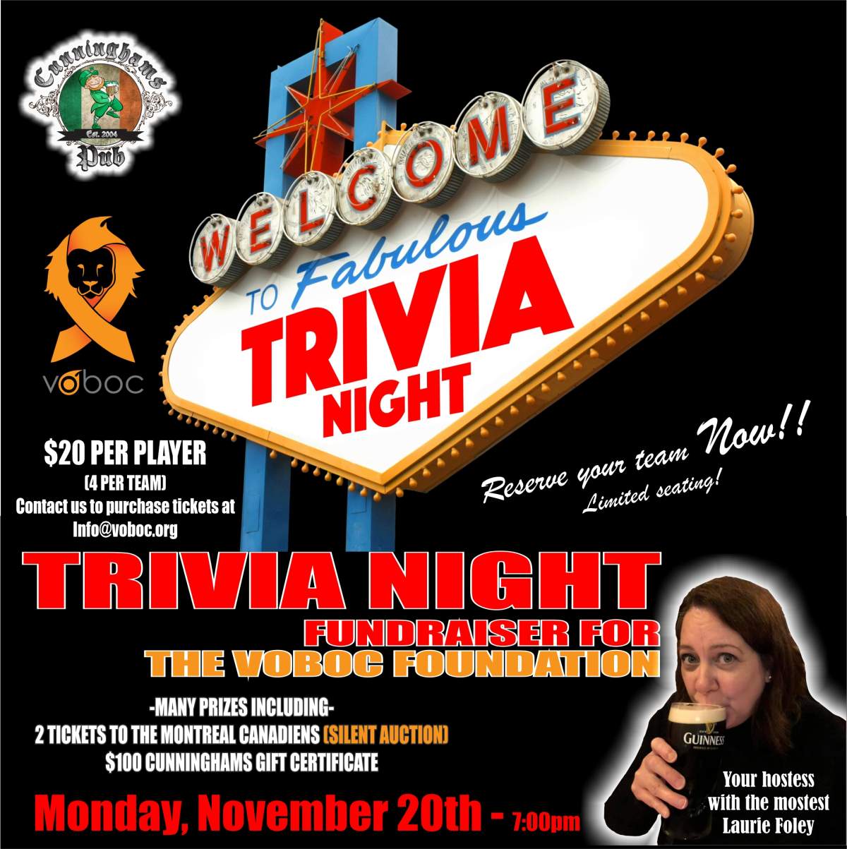 VOBOC Trivia Night at Cunningham’s Pub in Ste-Anne - image