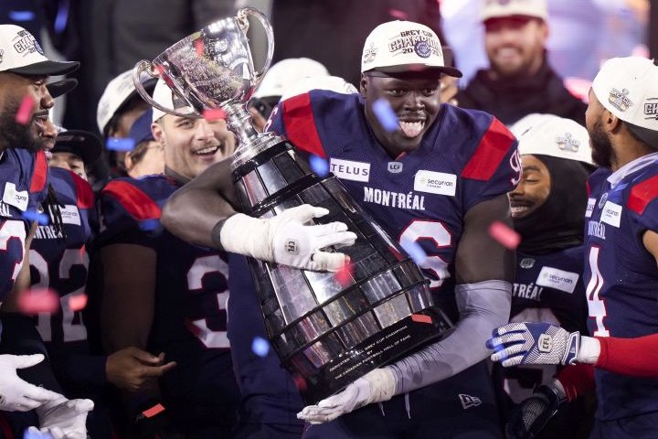 Edmonton-born Lwal Uguak turns heads with explosive hits in Alouettes’ 28-24 Grey Cup win
