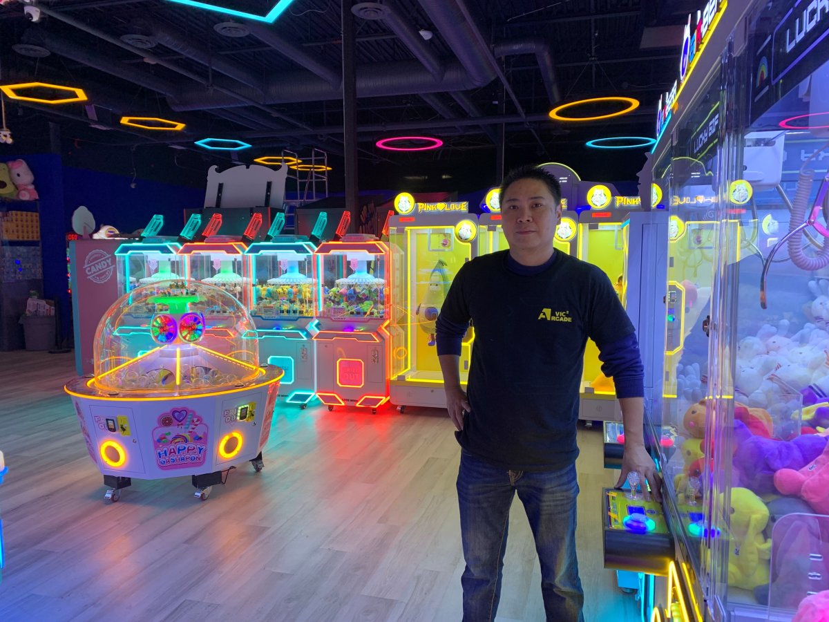 VicSquare Arcade owner Kennie Mok is anticipating the day when they officially open their doors to the public to enjoy games from air hockey to shooting hoops.
