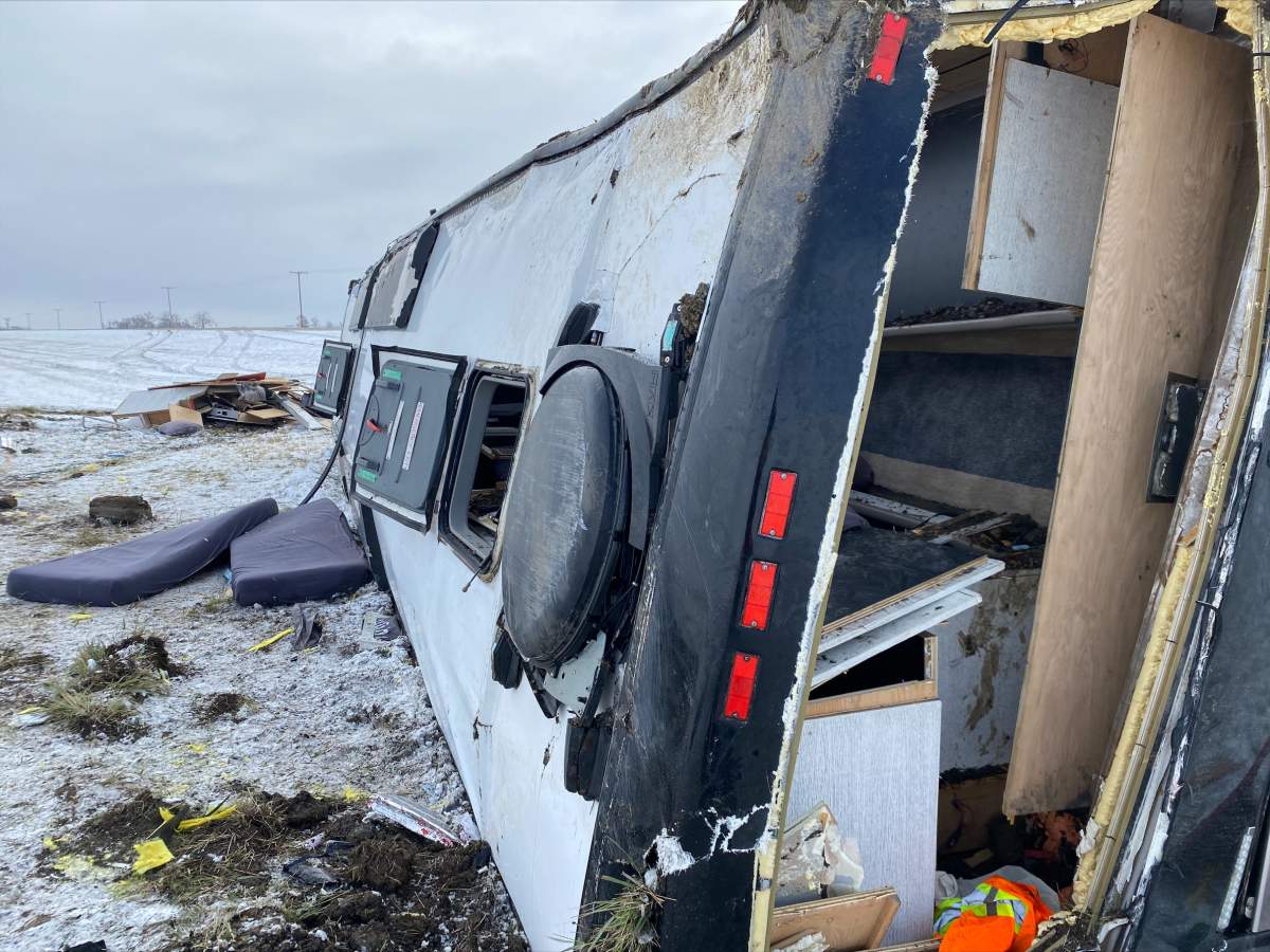 Scenes from the crash.