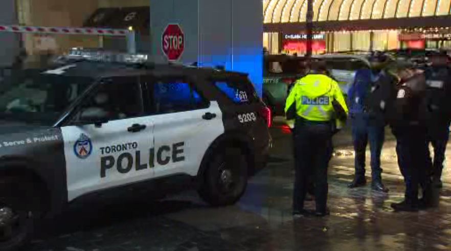 Toronto police on scene following a shooting on Nov. 8, 2023.