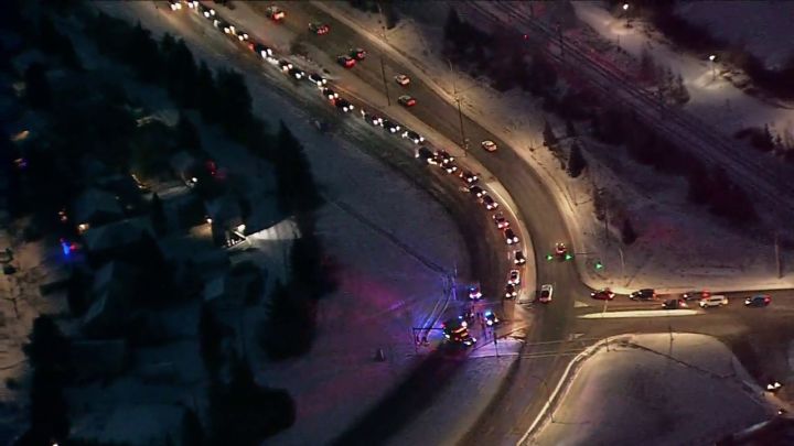 Edmonton police said a vehicle was headed north on 113th Street at about 6:50 a.m. when it went off the road and hit a light pole near 65th Avenue.