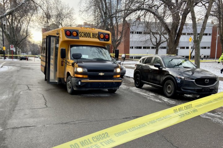 Pedestrian seriously injured after being struck by Edmonton school bus