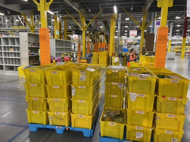Amazon YEG2 fulfilment centre in Acheson, Alta., on Dec. 19, 2023.