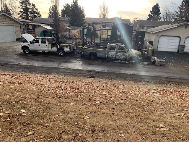 Human remains were found after a garage fire in Stony Plain on Dec. 21, 2023.