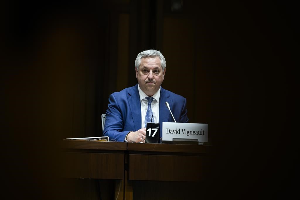 Former Canadian Security Intelligence Service director David Vigneault, seen here during an appearance before a House of Commons committee in Ottawa, on Tuesday, June 13, 2023. THE CANADIAN PRESS/Justin Tang