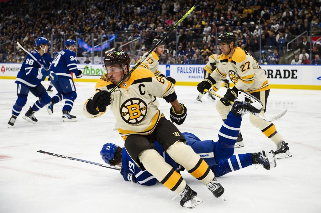 Marchand scores winner, Bruins beat Leafs in OT